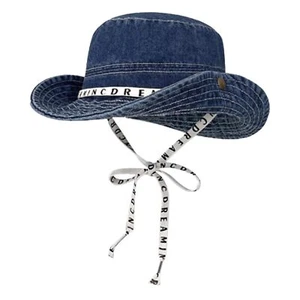 Denim Bucket Hat for Women Men Packable Jeans Summer Beach Hat for Fishing Hi... - Picture 1 of 6