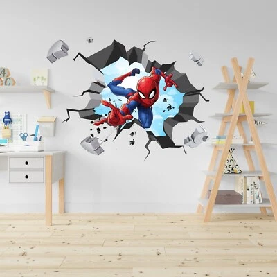 Spiderman Superhero Popular Characters Room Decorations Removable Repositionable - Image 1 of 3