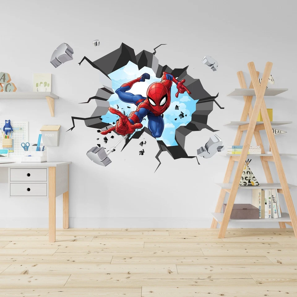 Spiderman Superhero Popular Characters Room Decorations Removable Repositionable - Image 1 of 3