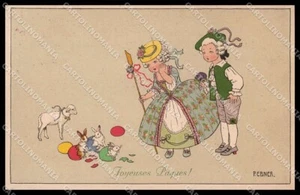 Künstler signiert P. Ebner Kinder Osterei M M Vienne Serie 651 Stück ZG4533 - Bild 1 von 2