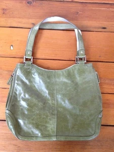 Kenneth Cole Reaction Green Distressed Leather Hobo Handbag Shoulder Purse - Picture 1 of 10