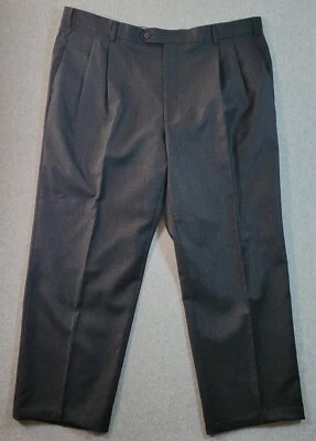 Enzo Mantovani Pants Mens Size 42X32 (28L) Zignone Italy Wool Cashmere Dark Gray - Image 1 of 4
