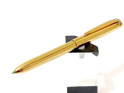 Montblanc Noblesse 4 Farben Kugelschreiber Walzgold mit Streifenguilloche c 1980 - Bild 1 von 4