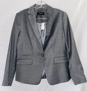 Giacca blazer TALBOTS misto lana grigio gessato un bottone taglia 8P NUOVA!!! - Foto 1 di 4