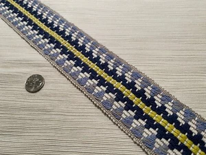 22” CHRISTOPHER FARR CLOTH Kit Kemp Railroad Border Embroidered Trim $100 Retail - Picture 1 of 15