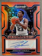 2022 Panini Prizm Draft Picks Jermaine Samuels Penmanship Red /199 CP-JSA Auto