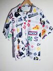 Weißes SOX Chicago Baseball Werbe Poly Hawaii Shirt Herren XL Bettler Pizza