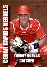 2004 Cedar Rapids Kernels Perfect Game USA 14 Tommy Duenas Miami Florida FL Card