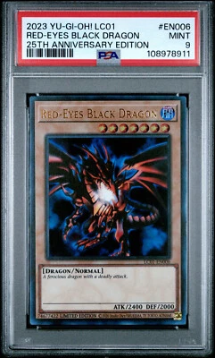 PSA 9 Red Eyes Black Dragon LC01-EN006 Legendary Collection 25th Anniversary - Image 1 of 2