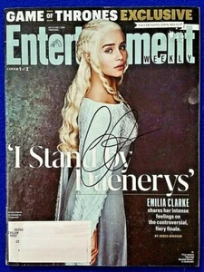 REVISTA AUTOGRAFIADA FIRMADA POR EMILIA CLARKE JUEGO DE TRONOS CERTIFICADO DE AUTENTICIDAD - Imagen 1 de 3