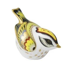 ROYAL CROWN DERBY FLAMECREST VIBRANT RETRO BIRD PAPERWEIGHT - NEW - '1ST' BOXED