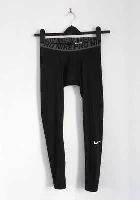 Nike Pro Dri-Fit Compression Running Tights Black Grey 932450-010 - Image 1 of 4