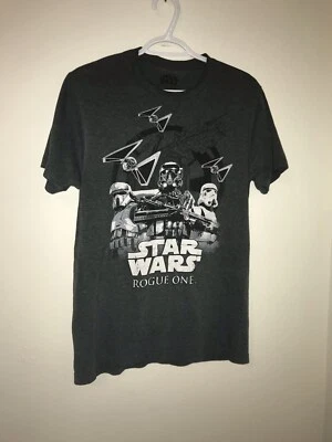 Camiseta Star Wars Rouge One Gris Hombre Talla Pequeña Usada Foto 1 de 4