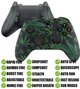 Weed Leaf Modded Reflex Buttons Rapid Fire Modded Controller for Xbox Series X S - Picture 1 of 8