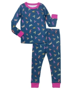 Wonder Nation Kleinkind Mädchen enge Passform blau Libelle Pyjama-Set, 2-teilig neu mit Etikett - Bild 1 von 5