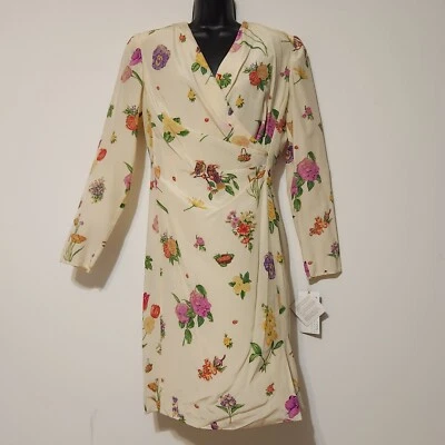 Vintage NWT Deadstock Louis Feraud Saks 5th Connoisseur Suite 100% Silk Dress 6 - Image 1 of 4