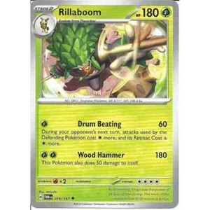 016/167 Rillaboom: Carta poco común: Juego de cartas coleccionables Pokémon Twilight Masquerade - Imagen 1 de 1