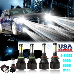 For Dodge Charger 2006-2009 6x Combo 9005 9006 LED Headlight 9145 Fog Bulbs - Picture 1 of 12