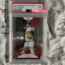 PSA9 ROKI SASAKI ROOKIE CARD 2020 BBM 30TH ANNIVERSARY
