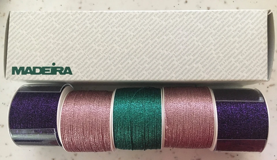REDUCED AGAIN!  5 Spools Madeira Lame' Embroidery Thread - Image 1 of 1