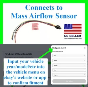 fits Kia Hyundai MAF Mass Airflow Sensor Connector Plug Wiring Harness Pigtail - Picture 1 of 1