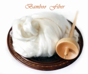 DESTASH Bamboo Top Roving Wool Spinning Felting Undyed Fiber - 4 oz 8 oz 1 lb - Picture 1 of 1