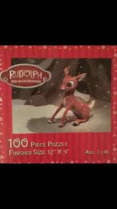 Puzzle - Rudolph The Red-Nosed Reindeer Puzzle - 100 Pc Finished Size 12"X9" - Picture 1 of 1
