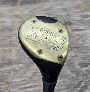 Vintage Ping Eye 2 Wood 3 Heel Toe Balance Pingman Karsten Made In USA - Picture 1 of 13