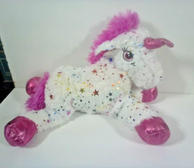 Dan Dee Hugger Floppy Unicorn Pink, White With Stars Stuffed Horse Animal Toy - Image 1 of 4