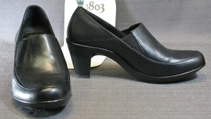 1803 Women Slip On Dress Shoes Low Chunky Heel Round Toe Pumps 37 /US-7 - Picture 1 of 6