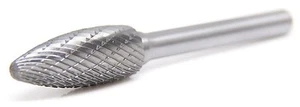 En forma de llama SH-5 1/2"" de diámetro con rebaba de carburo de doble corte vástago de 1/4 - Imagen 1 de 5