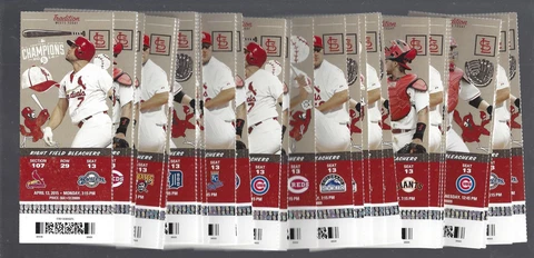 2015 ST. LOUIS CARDINALS complete FULL SEASON TICKETS - 81 CABRERA 400th HomeRun Cover