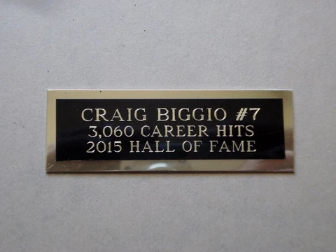 Craig Biggio Baseball Card Plaque or Ball Cube Nameplate 1 X 3 Cover