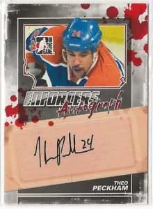 2011-12 ITG Enforcers Autographs #ATP Theo Peckham In The Game - Picture 1 of 2