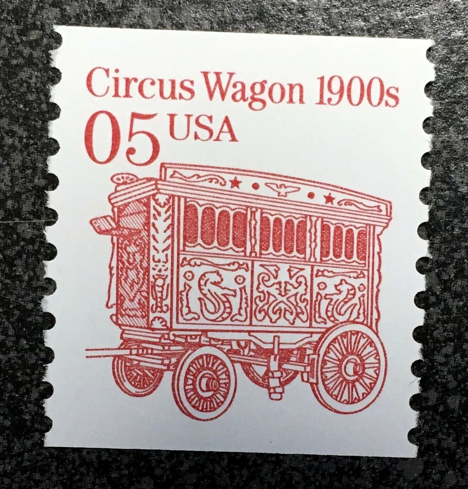 USA1991 #2452a 5c Circus Wagon 1900s - Transportation Series Coil (untagged)mint - Image 1 of 1