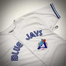 Vintage Toronto Blue Jays Ravens Athletic OG White Baseball Jersey Size LARGE