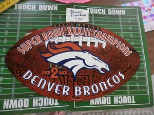 Denver Broncos Super Bowl XXXIII Schild Neu Vintage 1990er Fußballschild - Bild 1 von 11