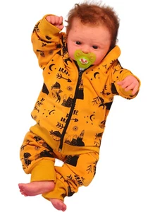 Baby Anzug 2tlg Sweatjacke und Hose in Senfgelb 56 62 68 74 Jogginganzug - Bild 1 von 6
