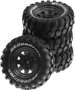 4 Stück 1,9" Gummireifen Beadlock Räder Felgen für 1/10 RC Crawler Auto TRX4 Axial - Bild 1 von 4