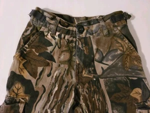 Vtg Tall Timber Camo Pants Boys Sz 4 Adjustable Waist Hunting Outdoor - Picture 1 of 13
