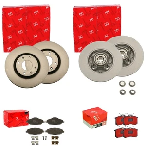 TRW BREMSSCHEIBEN + BELÄGE VORNE + HINTEN passend für PEUGEOT 308 Bj. 2007-2015 - Imagen 1 de 12