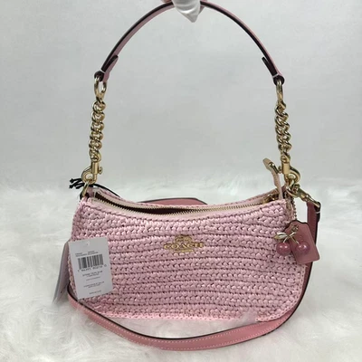 Coach Teri Shoulder/Crossbody Bag CBH59 Straw/ Cherry Blossom NWT - Image 1 of 4