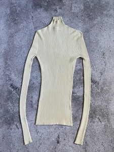 Jil Sander Mujer Blanco Informal Algodón Ligero Acanalado Manga Larga Talla S-M? - Imagen 1 de 14