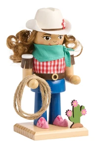 Cowgirl Nussknacker Figur, NEU - Bild 1 von 1