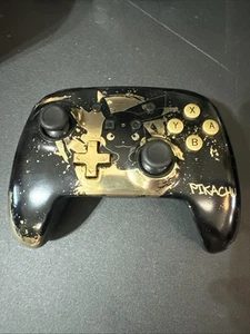 Power A Nintendo Switch Pokemon Pikachu Controller Wireless Migliorato Nero Oro - Foto 1 di 3