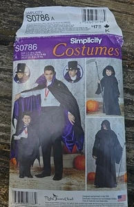 Capucha Simplicity Vampire Grim Reaper Hombres S-XL Niño S-L Patrón de Costura Sin Cortar - Imagen 1 de 7