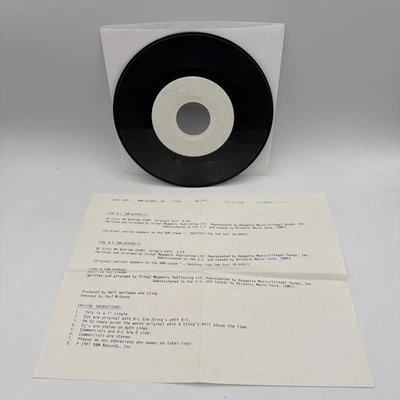 Sting – Be Still My Beating Heart 1987 Promo Test Pressing White Label w/ Insert - Image 1 of 4