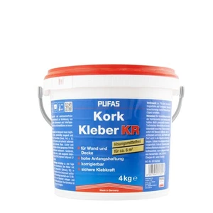 Pufas Kork Kleber KR 4kg, Dispersionskleber, Korkplatten Kleber für innen - Bild 1 von 1