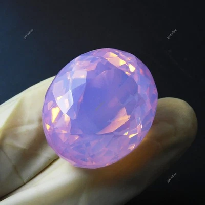88.95 Ct Oval Cut Lab-Created Pink Opal CERTIFIED Loose Gemstone For Ring - Image 1 of 4