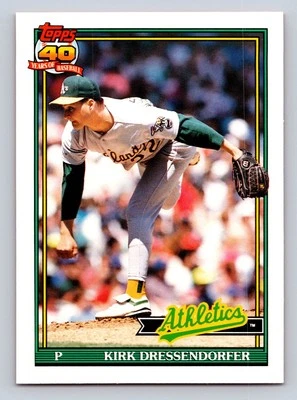 1991 Topps Traded #35T Kirk Dressendorfer Oakland Athletics - NM/MT - Image 1 of 2